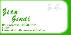 zita gindl business card